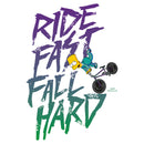 Men's The Simpsons Bart Ride Fast Fall Hard Bike T-Shirt