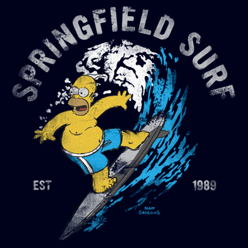 Men's The Simpsons Homer Springfield Surf T-Shirt