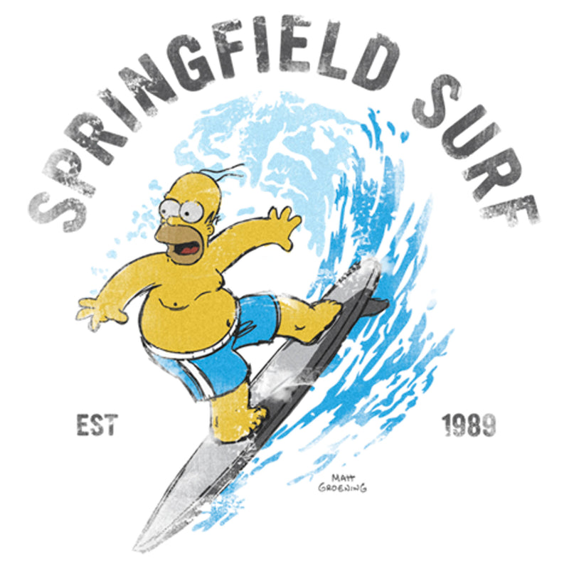 Men's The Simpsons Homer Springfield Surf Distressed T-Shirt