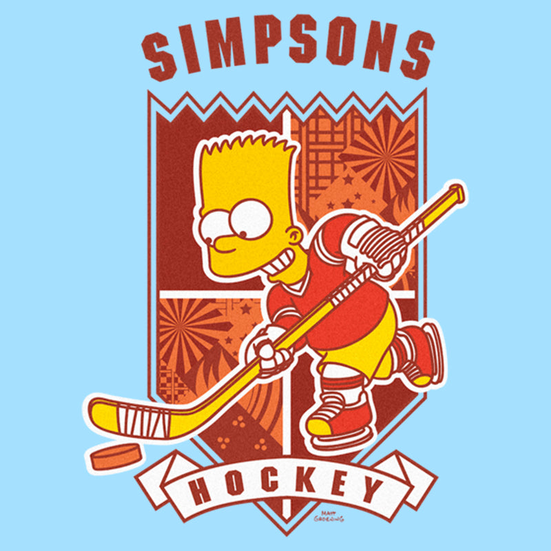 Men's The Simpsons Bart Springfield Hockey Emblem T-Shirt