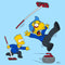 Men's The Simpsons Milhouse Bart Curling Team T-Shirt