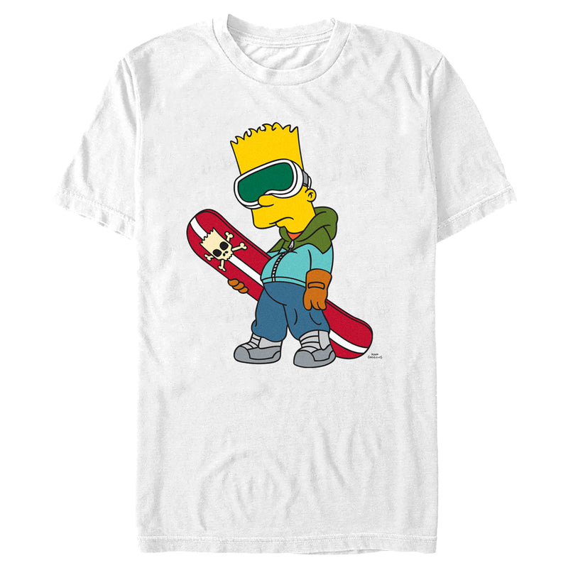 Men's The Simpsons Cool Bart Snowboard T-Shirt