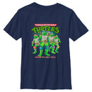 Boy's Teenage Mutant Ninja Turtles Heroes in a Half Shell Group Shot T-Shirt