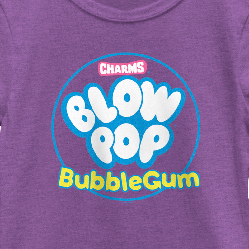 Girl's Blow Pop Bubble Gum Emblem T-Shirt