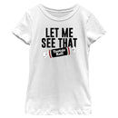 Girl's Tootsie Roll Let Me See That Slogan T-Shirt