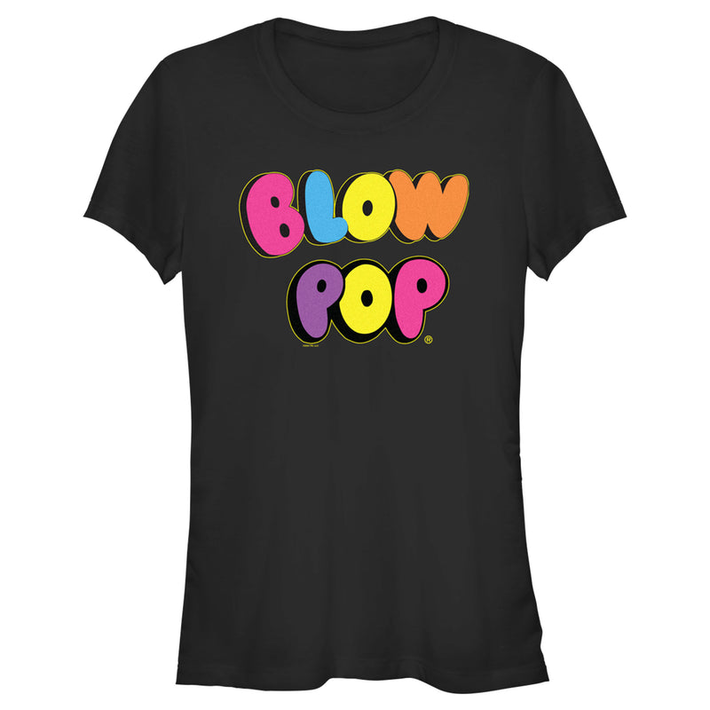 Junior's Blow Pop Rainbow Text T-Shirt