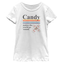 Girl's Tootsie Roll Candy Makes the World Go Round T-Shirt