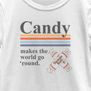 Girl's Tootsie Roll Candy Makes the World Go Round T-Shirt