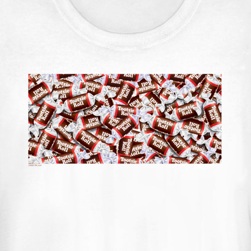 Junior's Tootsie Roll Classic Candy Collage T-Shirt