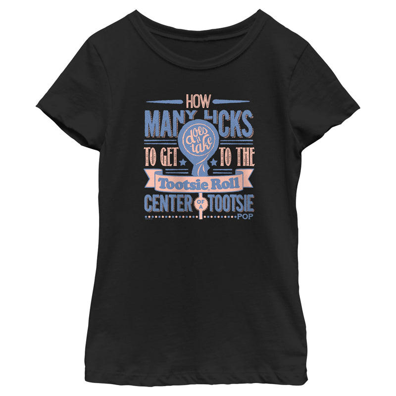 Girl's Tootsie Pop How Many Licks Does It Take T-Shirt