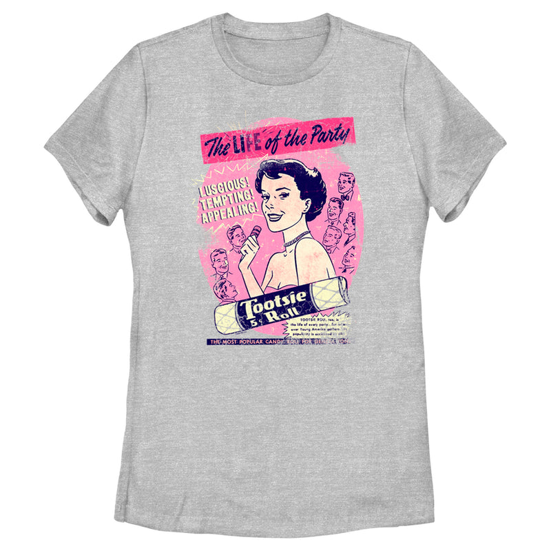 Women's Tootsie Roll Vintage Life of the Party Ad T-Shirt