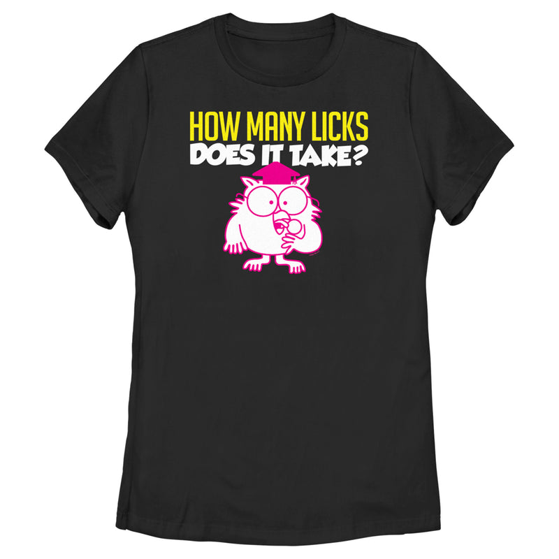 Women's Tootsie Pop Mr. Owl How Many Licks Does It Take T-Shirt