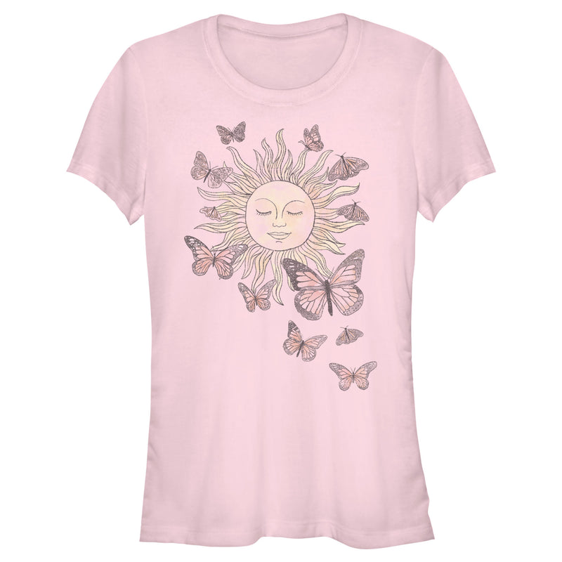 Junior's Lost Gods Monarch Butterfly Sun T-Shirt