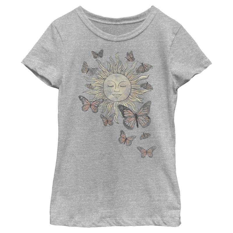 Girl's Lost Gods Monarch Butterfly Sun T-Shirt