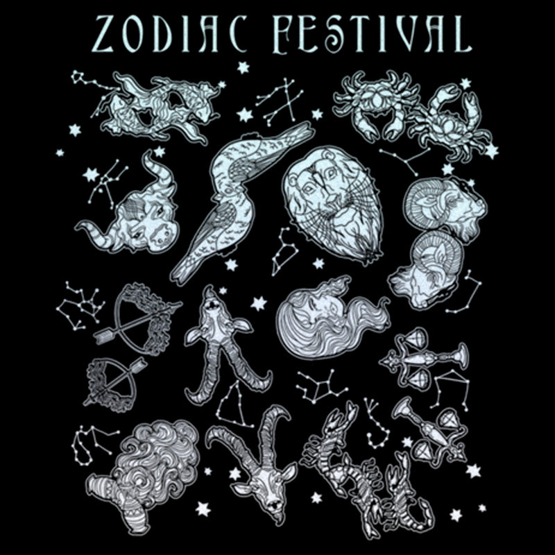 Women's Lost Gods Zodiac Festival Collage T-Shirt