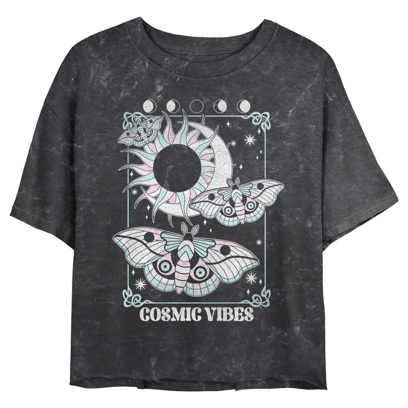 Junior's Lost Gods Cosmic Vibes Moths T-Shirt