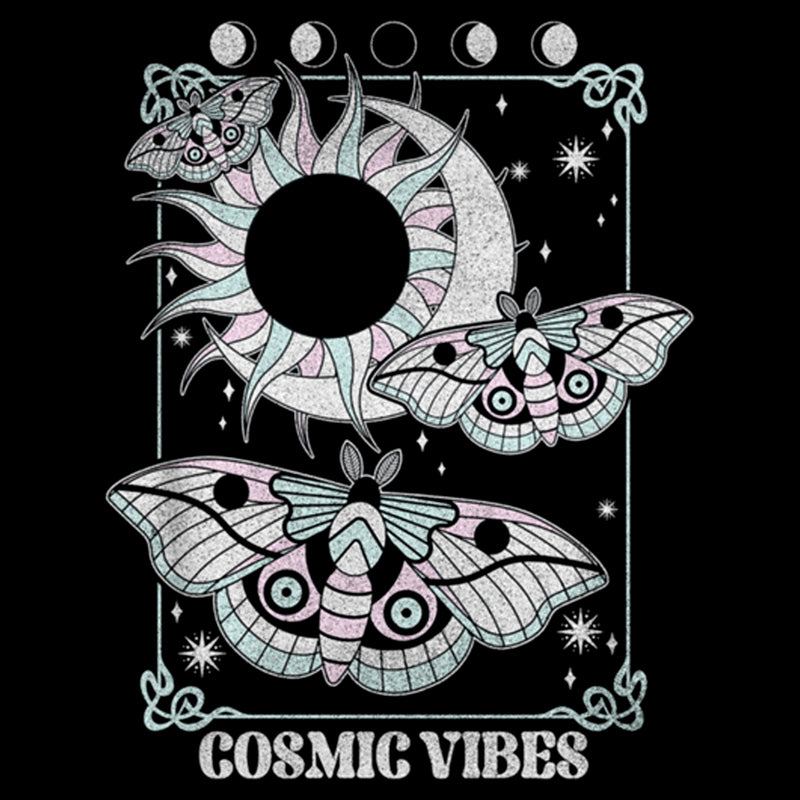 Women's Lost Gods Cosmic Vibes Moths Scoop Neck