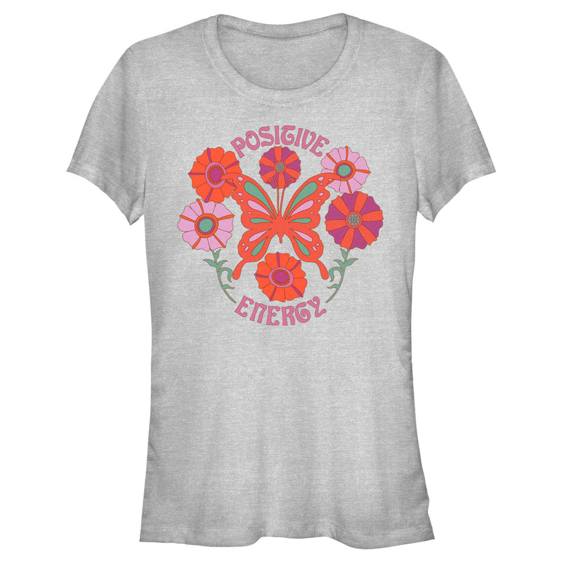 Junior's Lost Gods Positive Energy Butterfly T-Shirt