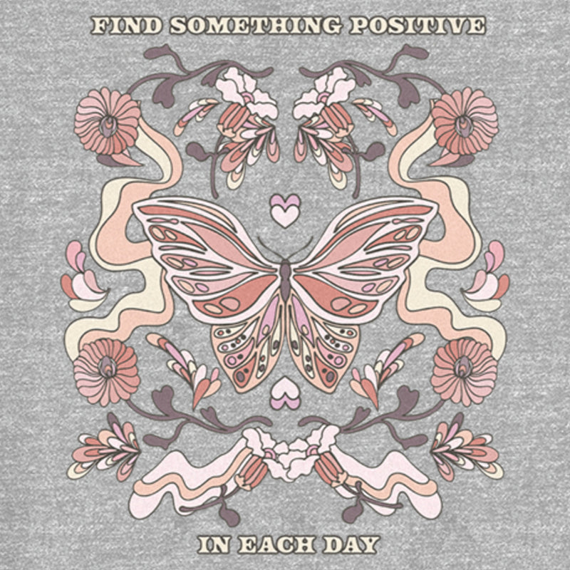 Junior's Lost Gods Positive Day Butterfly T-Shirt