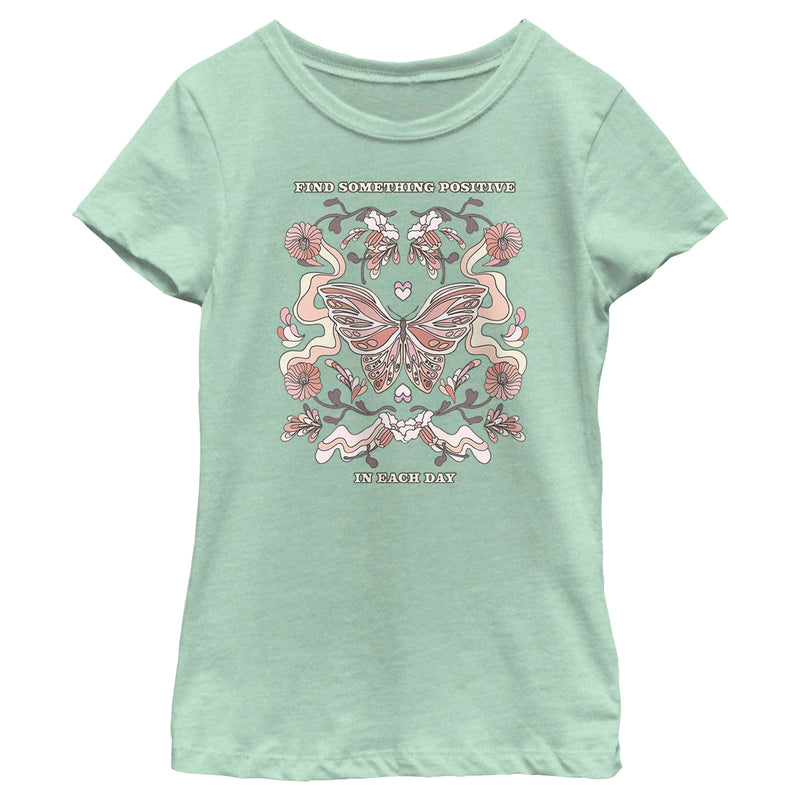 Girl's Lost Gods Positive Day Butterfly T-Shirt