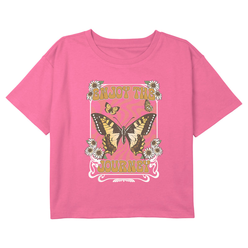 Girl's Lost Gods Enjoy the Journey Butterfly T-Shirt