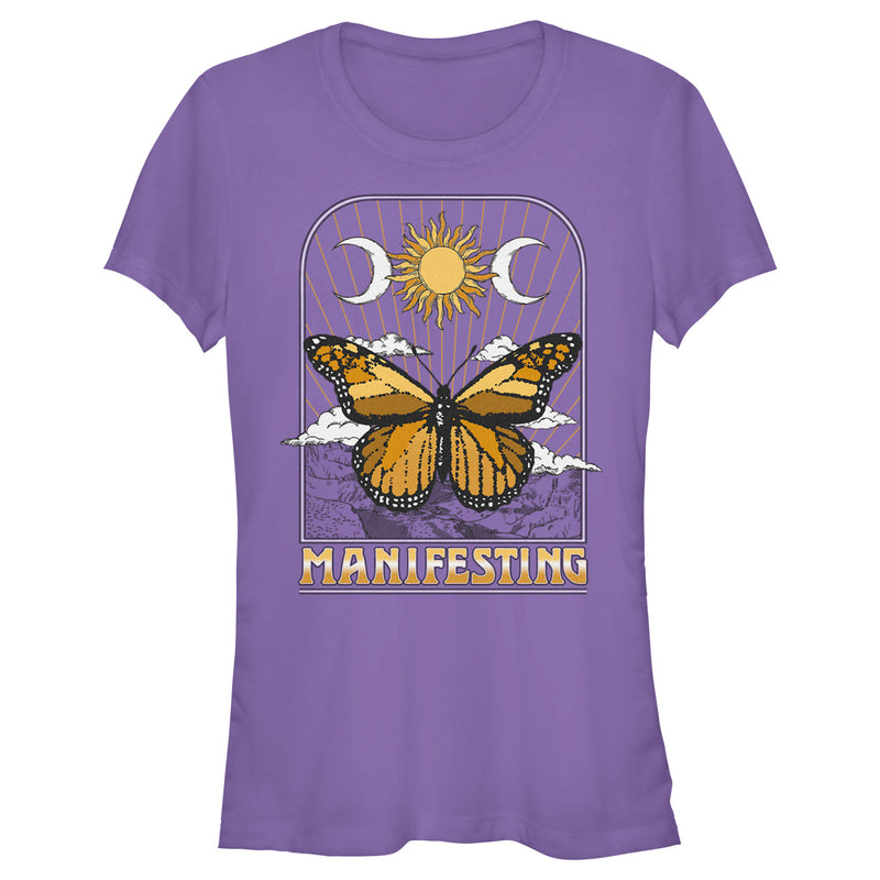 Junior's Lost Gods Manifesting Butterfly T-Shirt