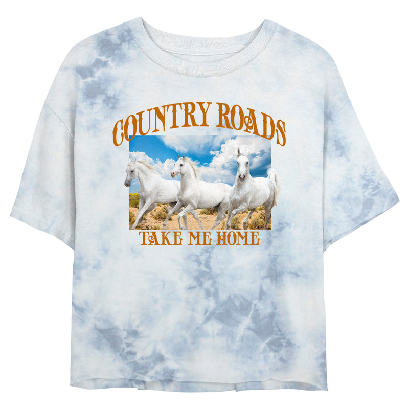 Junior's Lost Gods Country Roads White Horses T-Shirt