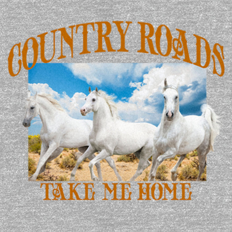 Junior's Lost Gods Country Roads Horses T-Shirt