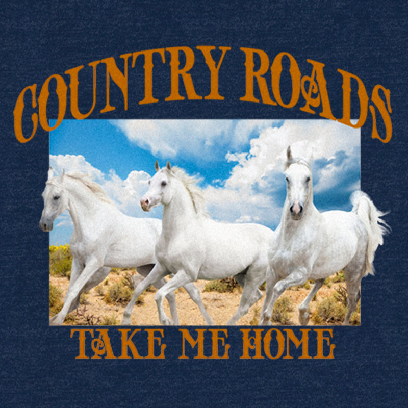 Junior's Lost Gods Country Roads Horses Sweatshirt