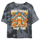 Junior's Lost Gods Good Things Take Time Boho Butterfly T-Shirt