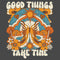 Women's Lost Gods Good Things Take Time Butterfly Scoop Neck