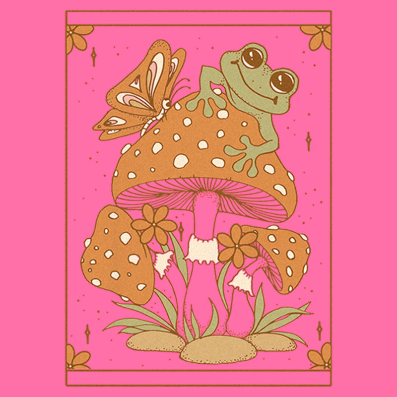 Girl's Lost Gods Frog and Mushroom Tarot Card T-Shirt