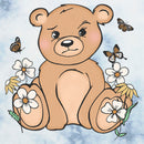 Junior's Lost Gods Adorable Teddy Flowers T-Shirt