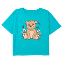 Girl's Lost Gods Adorable Teddy Flowers T-Shirt