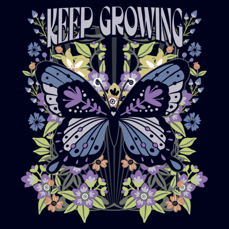 Junior's Lost Gods Keep Growing Butterfly T-Shirt