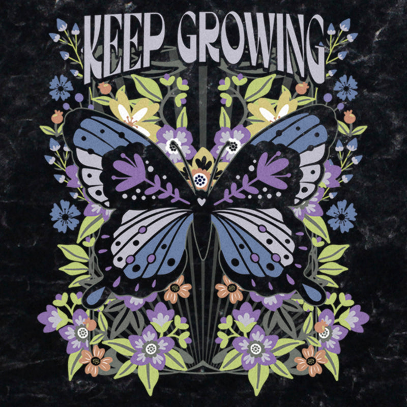 Junior's Lost Gods Keep Growing Butterfly T-Shirt