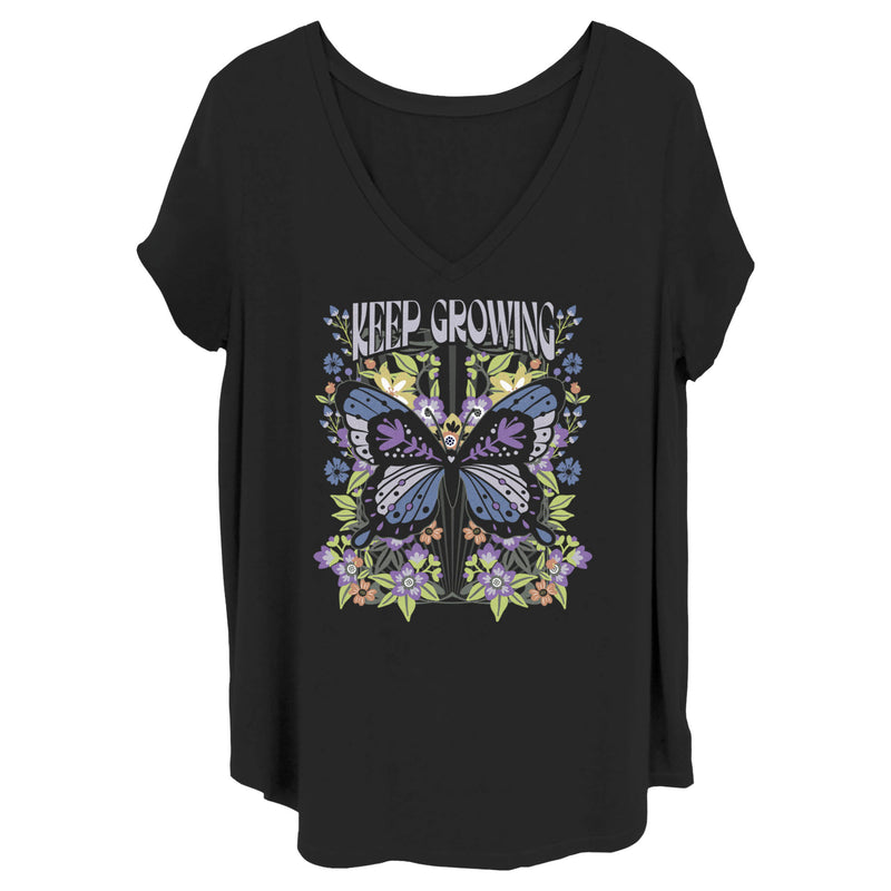 Junior's Lost Gods Keep Growing Butterfly T-Shirt