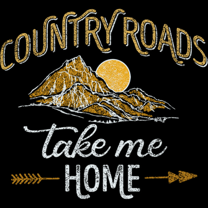 Junior's Lost Gods Distressed Country Roads Take Me Home T-Shirt