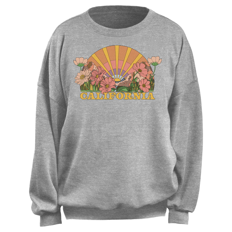 Junior's Lost Gods California Wild Poppies Sweatshirt