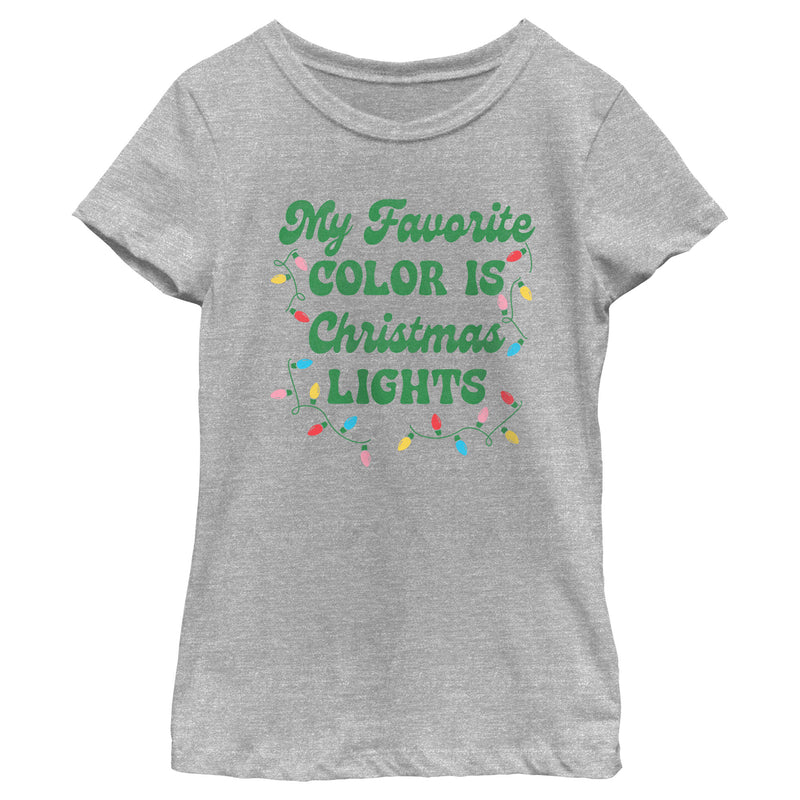 Girl's Lost Gods My Favorite Color Is Christmas Lights T-Shirt