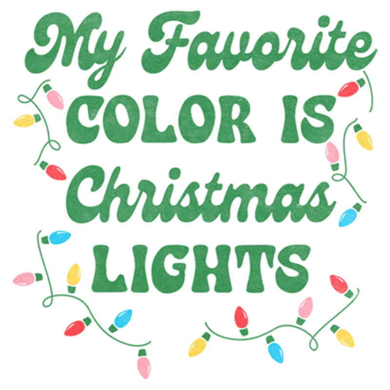 Women's Lost Gods My Favorite Color Is Christmas Lights T-Shirt