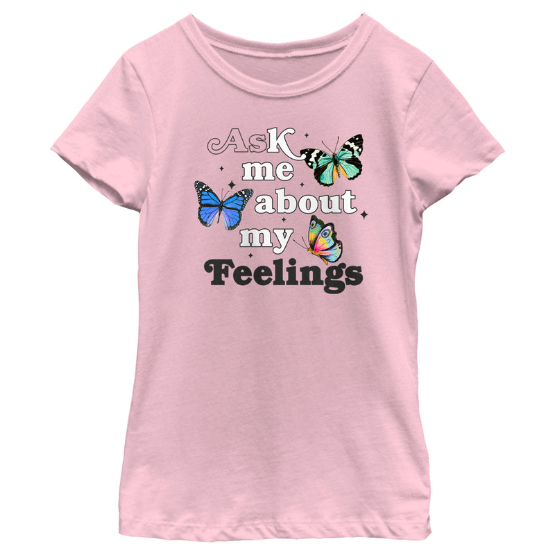 Girl's Lost Gods My Feelings Butterflies T-Shirt