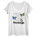 Women's Lost Gods My Feelings Butterflies Scoop Neck