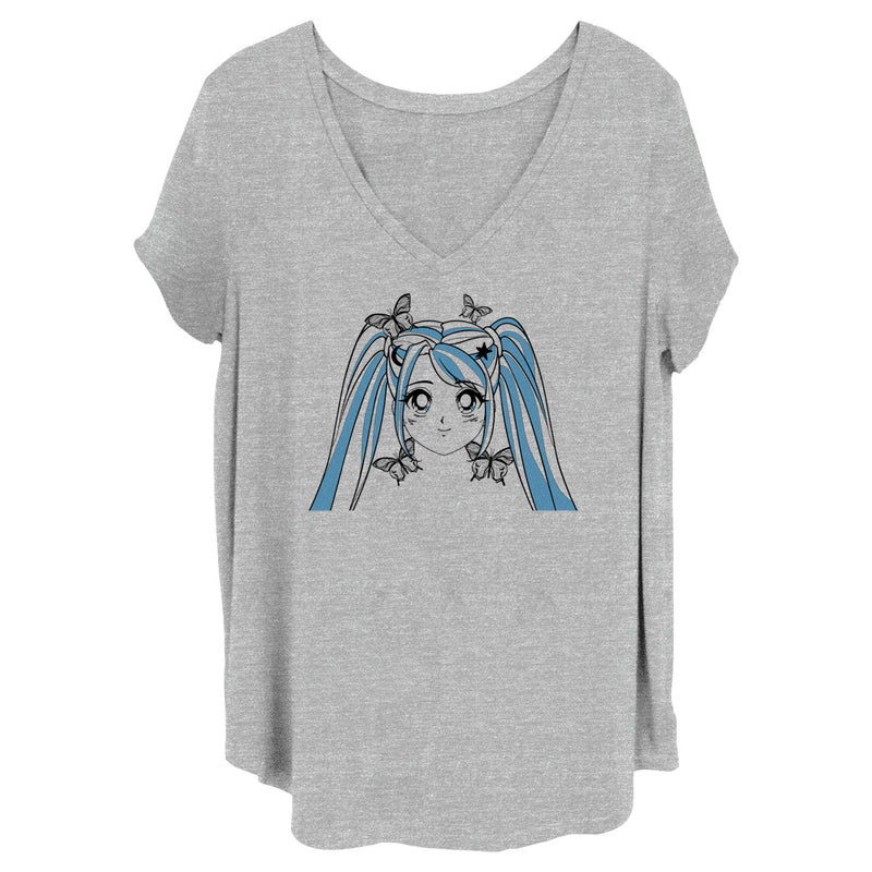 Junior's Lost Gods Butterfly Anime Face T-Shirt