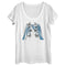 Women's Lost Gods Butterfly Anime Face Scoop Neck