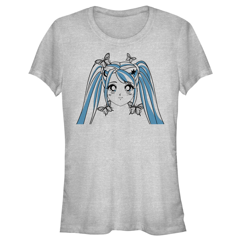 Junior's Lost Gods Butterfly Anime Face T-Shirt