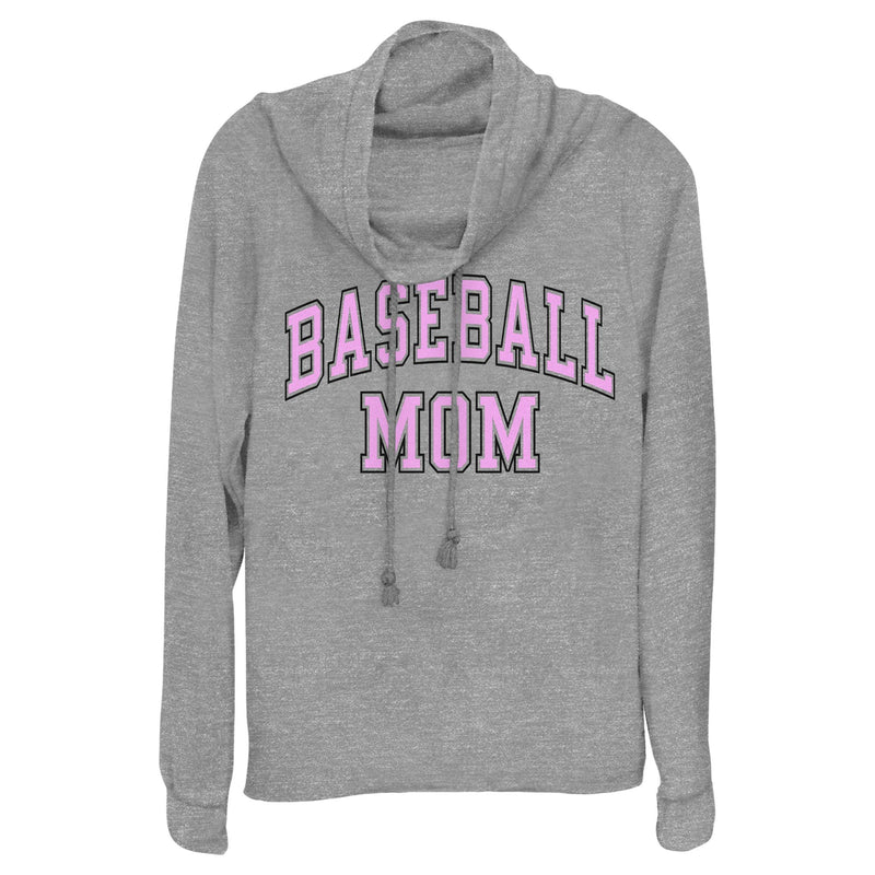 Junior's Lost Gods Baseball Mom Cowl Neck Sweatshirt