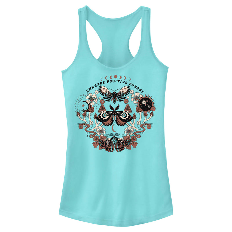 Junior's Lost Gods Positive Energy Moths Racerback Tank Top