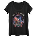 Women's Lost Gods Radiate Positivity Skeleton Scoop Neck