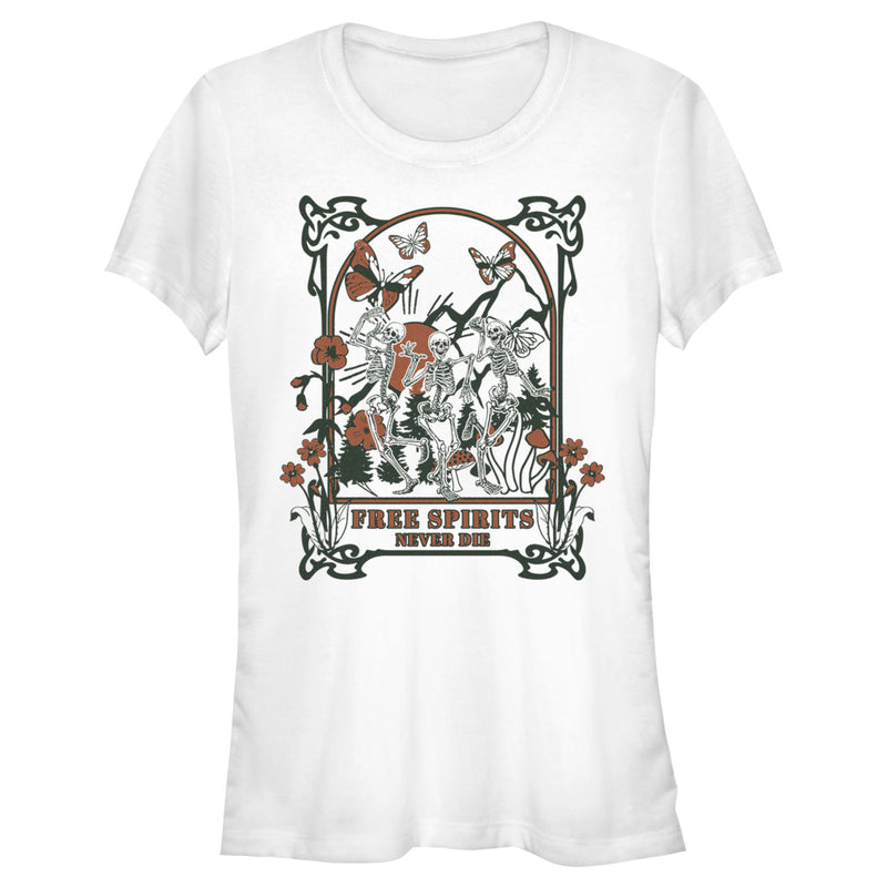 Junior's Lost Gods Free Spirits Skeletons T-Shirt